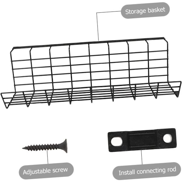Skrivbord 2st Metall Kabelorganiseringsbox Skrivbord Trådorganiserare Svart Robust och Utrymmesbesparande Färg