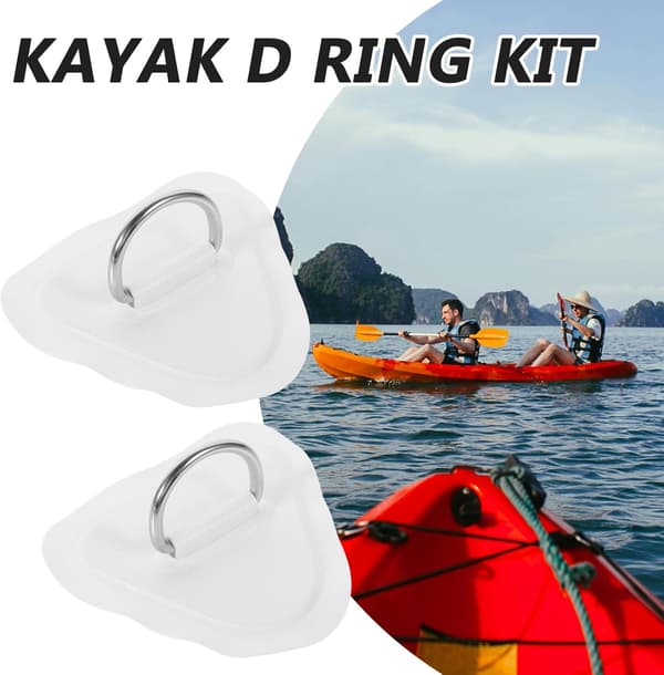 2st Kajak D-formade spännen Elastiska repöglor för kanot och uppblåsbara båtar PVC-material