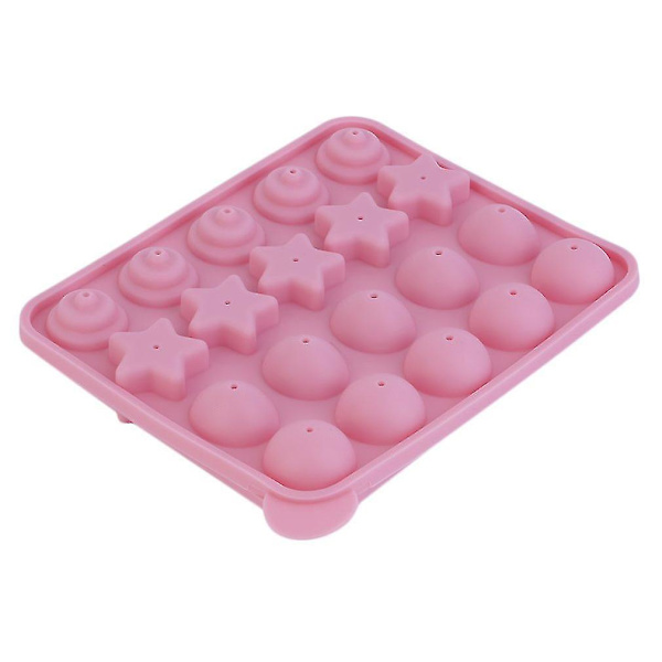 20 Lollipop Pop 4 Mønster Kage Chokolade Silikon Bageform