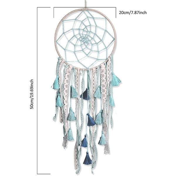 Käsintehty Unelmien Saalistaja, Bohemian Macrame-Seinätekstiili Mandala Kuu Unelmien Saalistaja