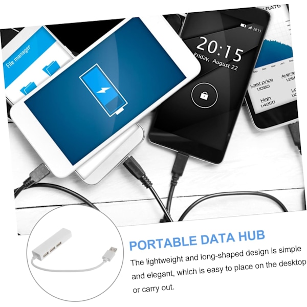 1 stk. USB Konverter Hub Netværksport USB Computer Adapter