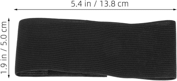 25 st svarta elastiska sorgarmband justerbara begravningsminnesband