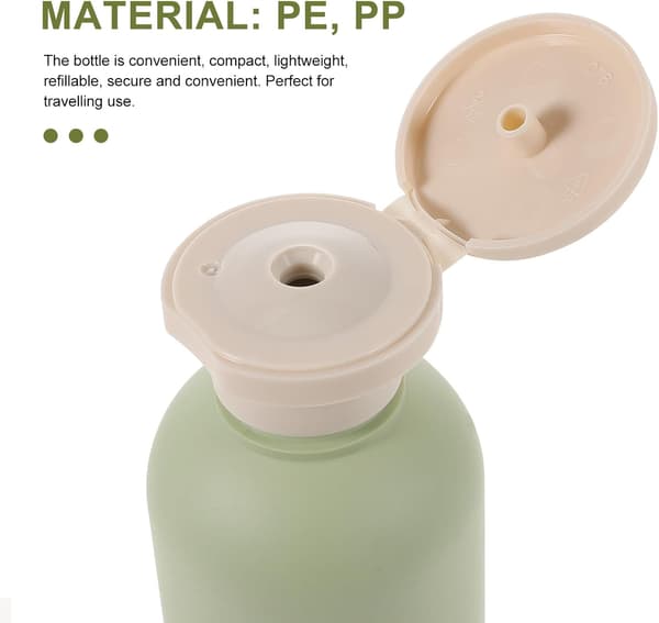 Lätta 3-pack påfyllningsbara schampo- och balsamflaskor 250 ml läckagesäkra behållare med snäpplock