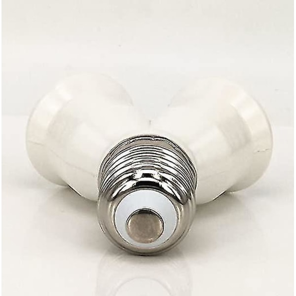 4 stk E27 Adapter E27 Til 2 E27 Lampebase Adapter Konverter