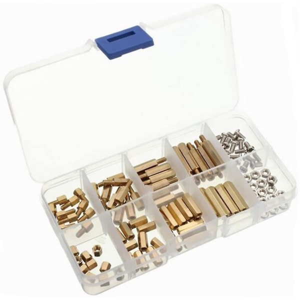120 stk M3 Hex Messing Avstandsholder Skrue Mutter Bolt