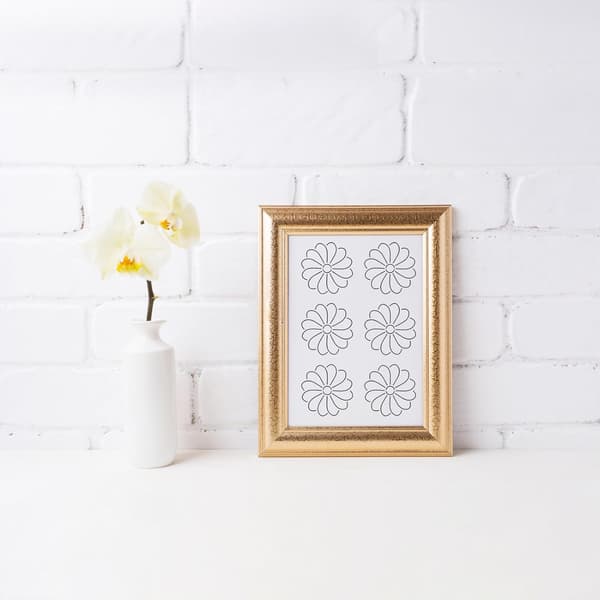 8 stk. quilteskabelonsæt Blomsterbroderi Patchwork Syning Maleri DIY Håndværkstilbehør