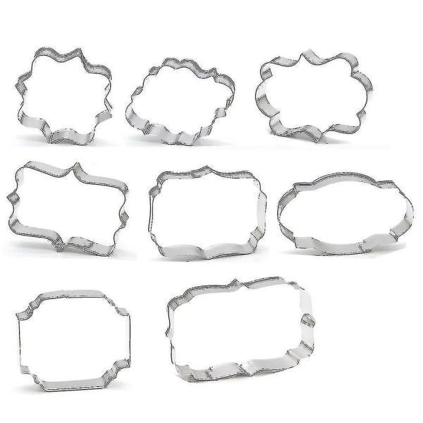 8-delad Mousse Ring i Rostfritt Stål Ångad Bunke Keksform Set DIY