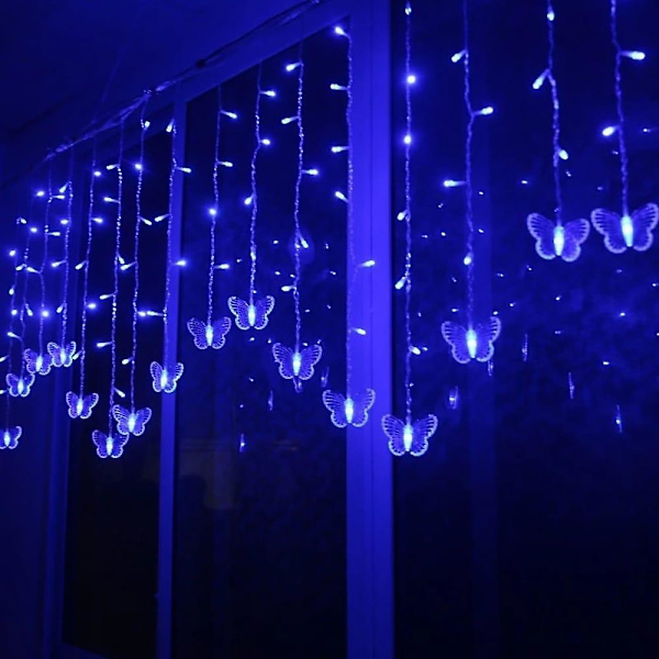 3,5M 96LED Fjärilsformade LED-ljusslingor för semester och iskristaller