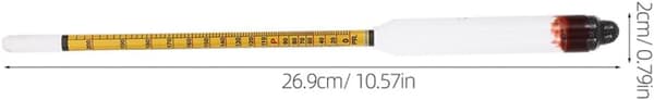 2 uppsättningar alkoholhydrometer hydrometer gul skala Pp glas multifunktionell design lätt att använda