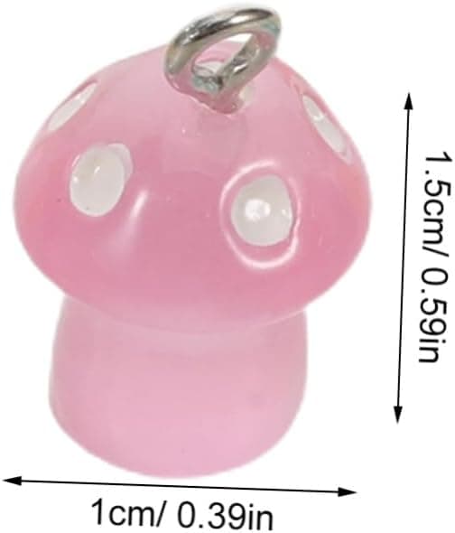 32 stk DIY Mini Glødende Sopp Anheng Charms Sopp Smykker Charms