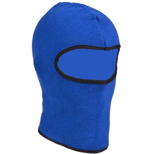 Vinterlue for barn, full ansiktsmaske, vindtett polarfleece halsvarmer for gutter og jenter Blue