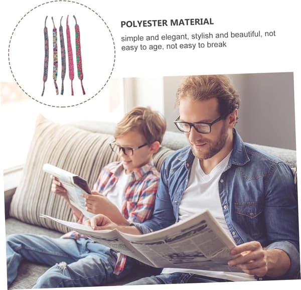 10 stk. neopren brillerem til brilleholder med assorterede farver