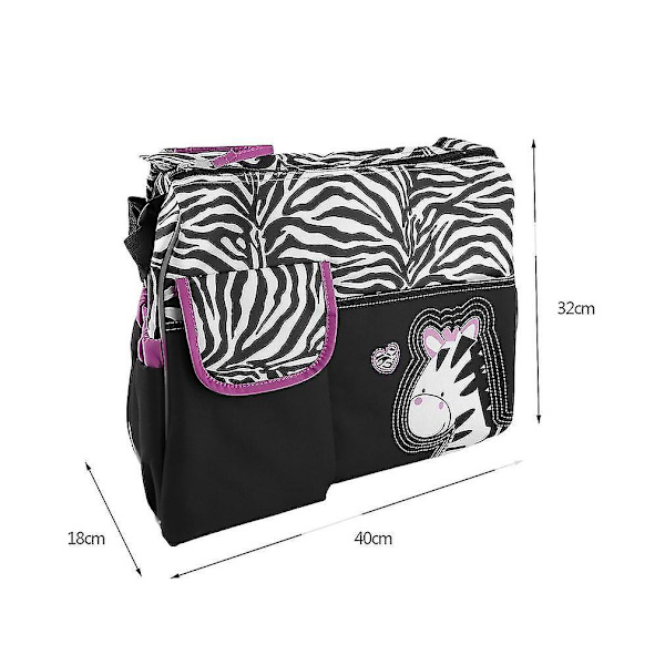 Zebra Giraffe Bleiepose Mamma Håndveske Barnevognpose