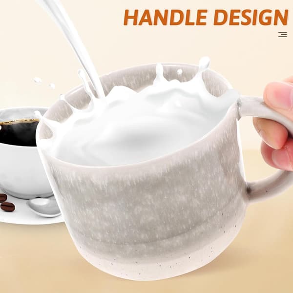 Keramisk kaffekopp med håndtak 250 ml Klassisk elegant design Gjenbrukbar kopp Egnet