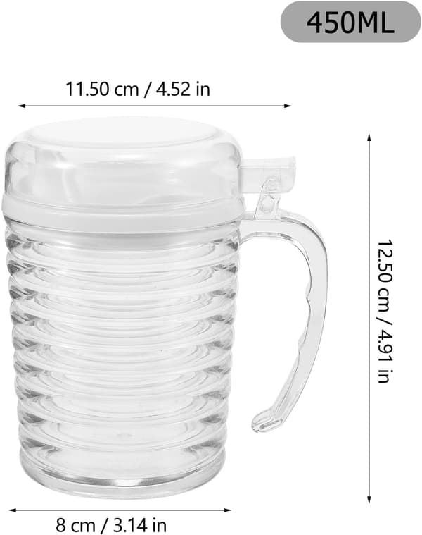 Oliedispenserflaske til kontrolleret oliedispensering 450 ml med nem hældning og spildforebyggende funktioner