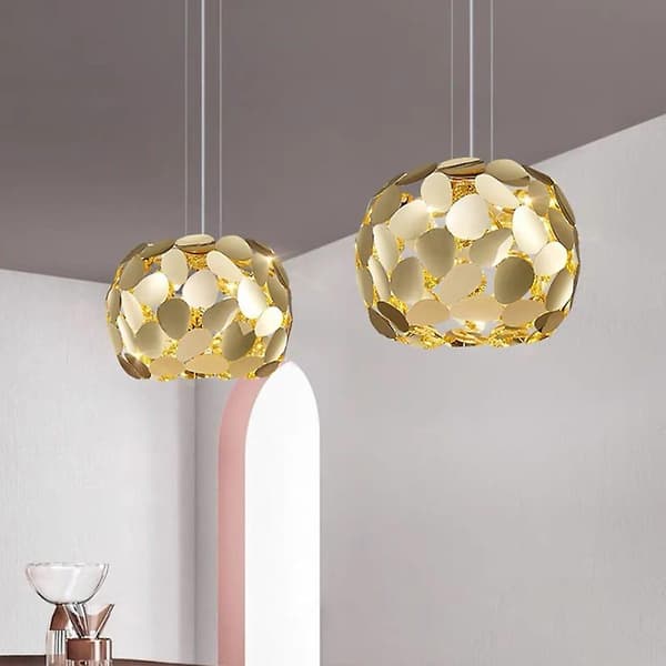 LED-Pendellampe Moderne Guld 47cm Globe Lanterne Rustfrit