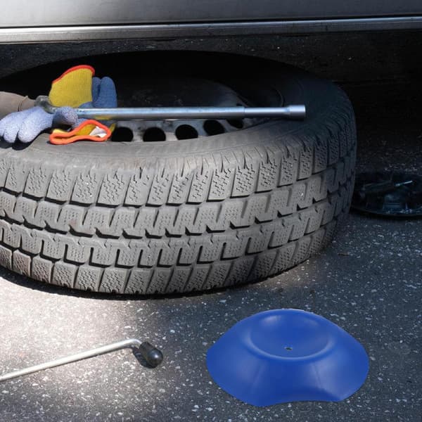 Husbilshjulkil Blå Plast Halkfri Stabilisatorblock för Bilsläp Camping Parkering Däcksäkerhet