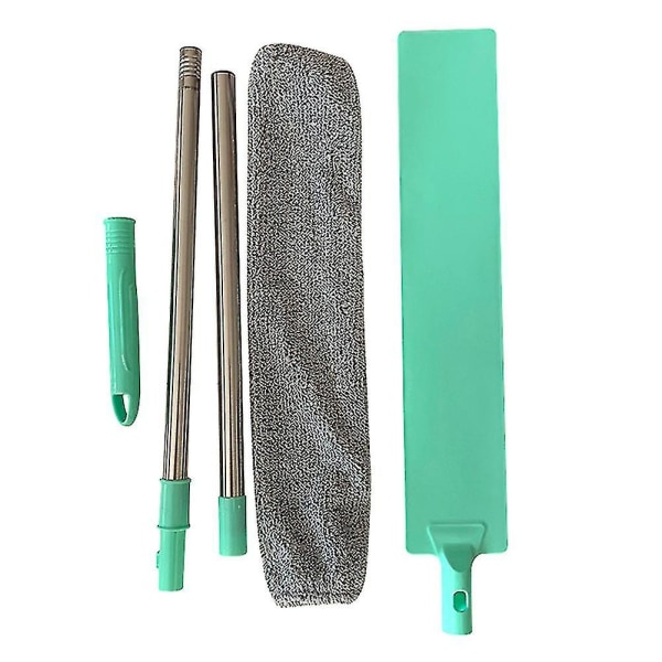 Sängyn vieressä oleva pölyharja, pitkäkahvainen moppi, uudelleenkäytettävä mikrokuituinen pölyharja, harja With 1 PCS Cloth