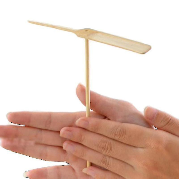 10 stk Bambus Libelle Flygende Leke Håndgnidd Propell Flygende Fe Leke For Barn
