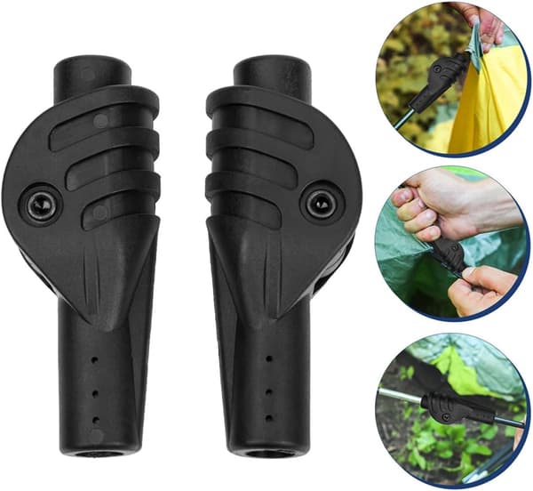 2st 11 mm tältstångsförbindelser för campingtältstöd DIY vikbara delar
