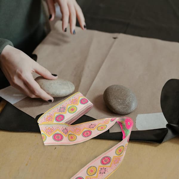 5 cm etnisk broderi blomsterbånd til DIY tøjtilbehør