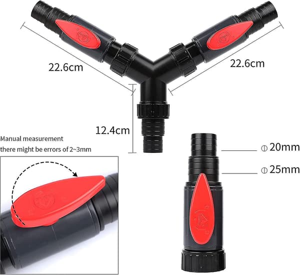20/25 mm (3/4\" 1\") Y-fördelare för dammpump Cst-01f