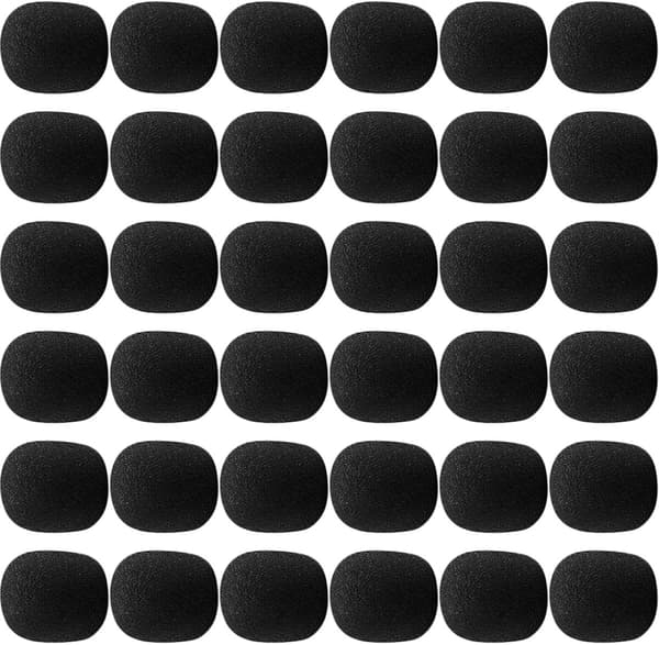 Mikrofonskum vindrutaöverdrag 50 st Lapel Headset Ersättningskapslar