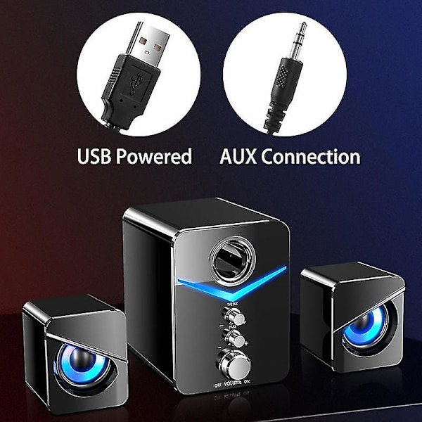 2023 USB-kablet Fashion Combo Højttaler Computer Bas