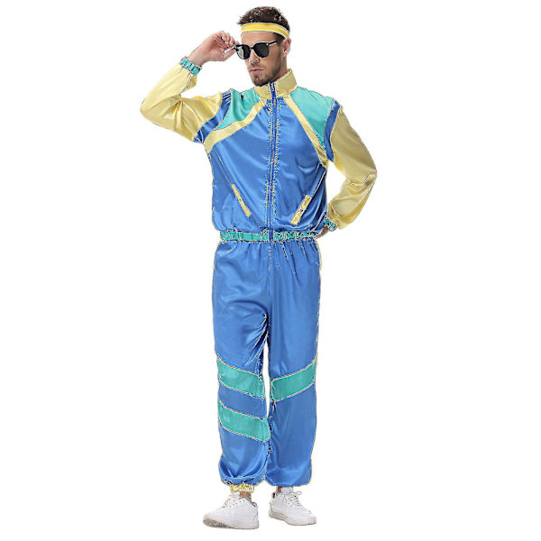 Herre- og dameantrekk fra 70- og 80-tallet - Joggedress, fancy kostyme, tema, streetwear M Female