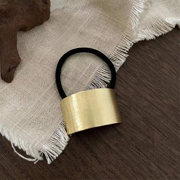 Hårstrikk for kvinner, metall elastisk hårstrikk, viklet tau