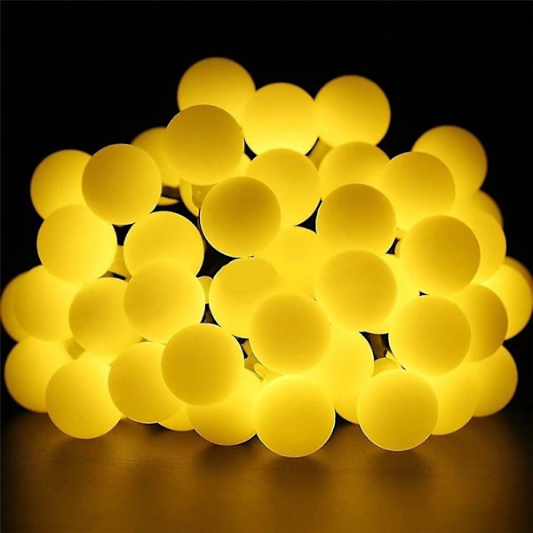 Solcellsdrivna Utomhus String Lights Vattentäta Matta Glödlampor 8 Ljuslägen