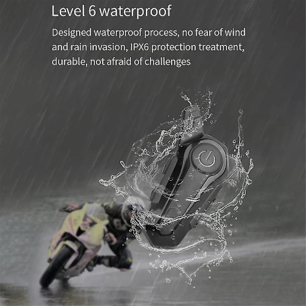 2 st Bluetooth Intercom Motorcykel Fullhjälm Bluetooth Headset För 2 Åkare Intercomunicador Trådlös