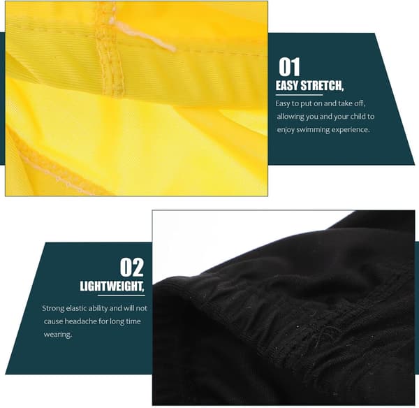 4 stk. nylon badehætter til voksne og ensfarvede badehætter til langt hår unisex badehætter