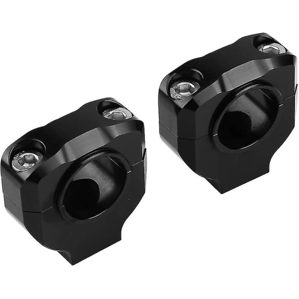Motorsykkel Styre Klemme Aluminium Holdbar Løfte Bar Klemme Universal Trykk Kode Variabel Styre (svart) (2 stk)