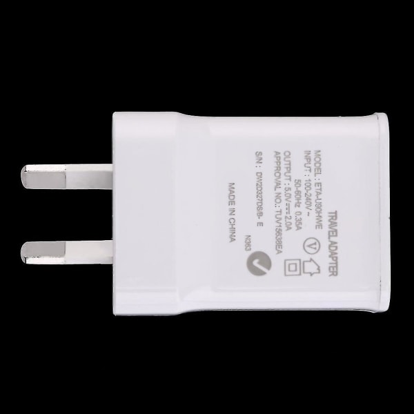 AU-kontakt 5V 2.0A enkel USB adapter för väggladdare för hemmakontor