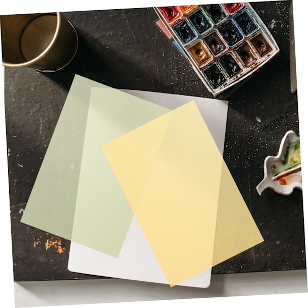 50 st Syrafritt Kalkerpapper Ritningsark Halvtransparenta för Konsttryck DIY