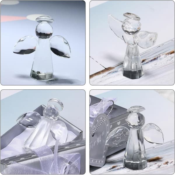 Englepynt Glass Englepynt Kreativt formet glassborddekorasjon Multifunksjonell