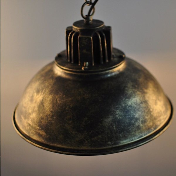 1-ljus 34 cm Hänglampa Metallskål Rustik Lodgestil Retro