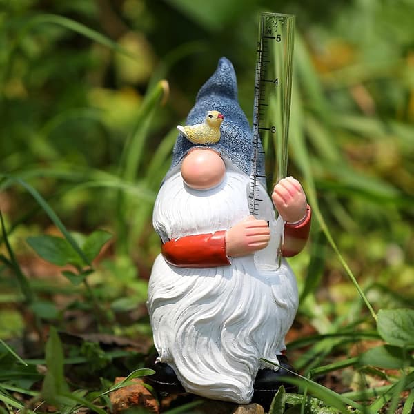 Regnmåler Hagefigur Dekorasjon Med To Glass Regnmåler Rør