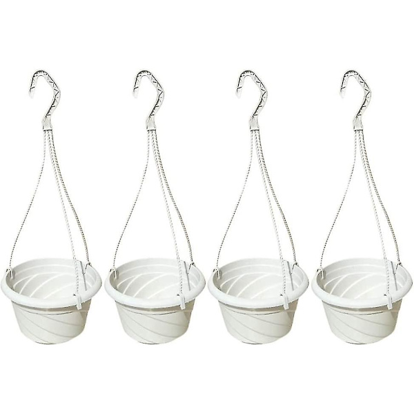 4 stk. Hengende Blomsterpotter i Plast