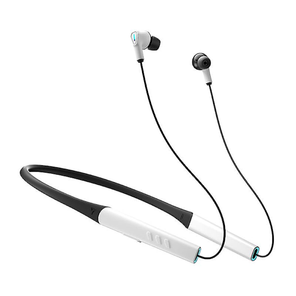 Bluetooth-kuulokkeet kaulalla, langattomat nappikuulokkeet, melunvaimennus White