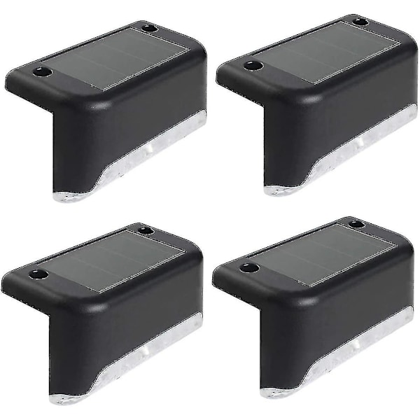 4-pack Solardrivna Däcklampor LED Soltrappbelysning Vattentät Staketbelysning