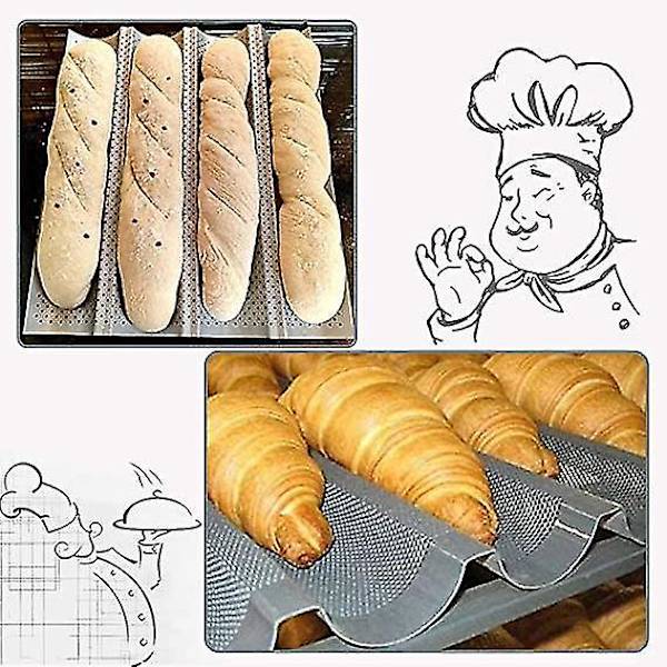 Baguettebakke Non-stick Brød Bakke Pan Bagebakke Form