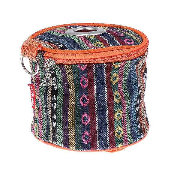 1 stk sammenfoldelig servietopbevaringspose i etnisk stil Pumpekarton bærbar vævsæske