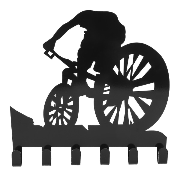 Terrengsykkelutstyrsstativ metallveggdekor terrengsyklingveggkunst Sykkelkunst Silhouette Wall Stick