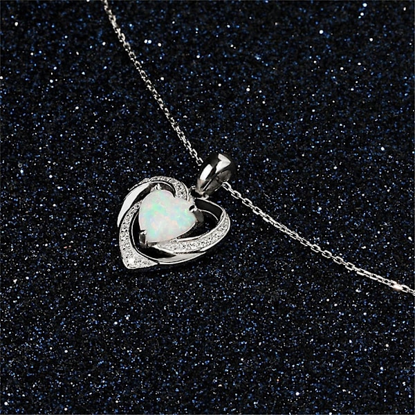 Halsband med hänge, kedja, smycke för kvinnor och flickor, trendigt opalhalsband, 1 st, glittrande form, trendigt Y-2