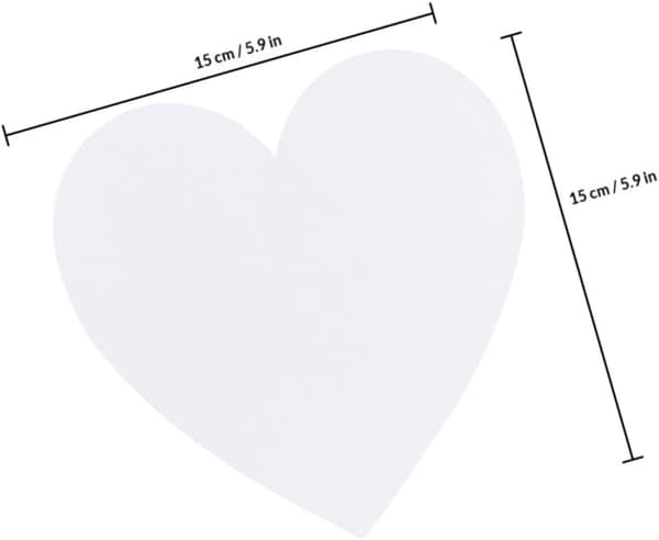 5 stk. 15x15 cm hjerteformede bomuldsolie-malerplader lærredspaneler sæt
