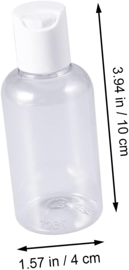 Tryk ned Hætte Genopfyldelige Rejseflasker 10 Pak 75ml Flasker til Shampoo Lotion Vask Ansigtsrens