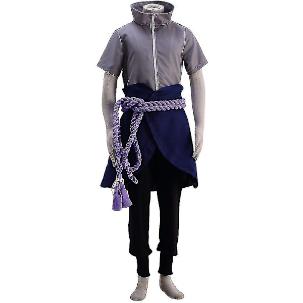 Anime Uchiha Sasuke Kostym 6:e Generationens Armé Outfit Set M