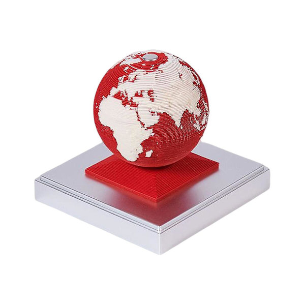 Kreativ 3D Jordkalender DIY Skrivbordsdekoration Blå Röd